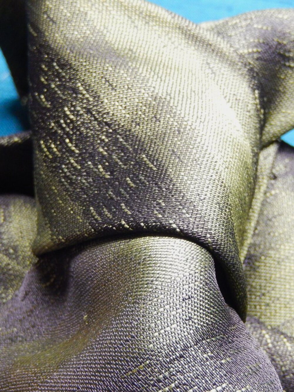 Eterno Microfiber Green Striped Neck Tie | Made in Italy